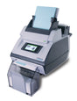 A Formax FD 6104 Paper Folder & Inserter machine with a digital touchscreen display and paper trays.