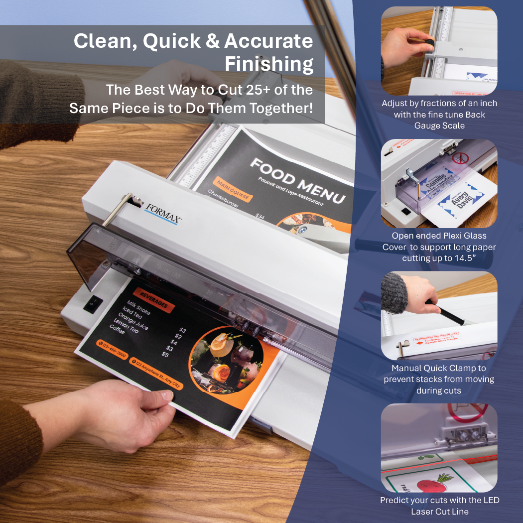 Formax Cut-True 13M 14.5" Tabletop Manual Guillotine Paper Cutter