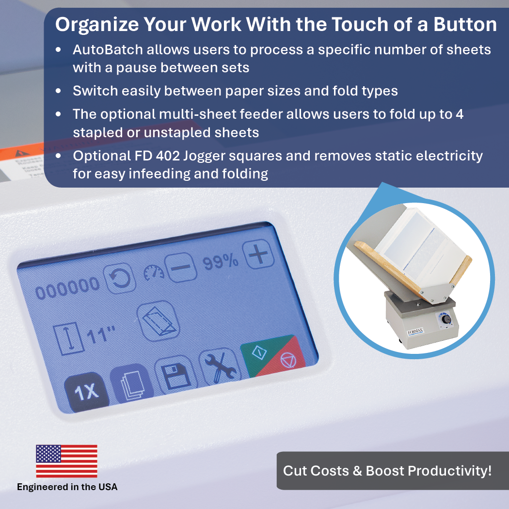 Formax FD 386 Automatic Touchscreen Paper Folder