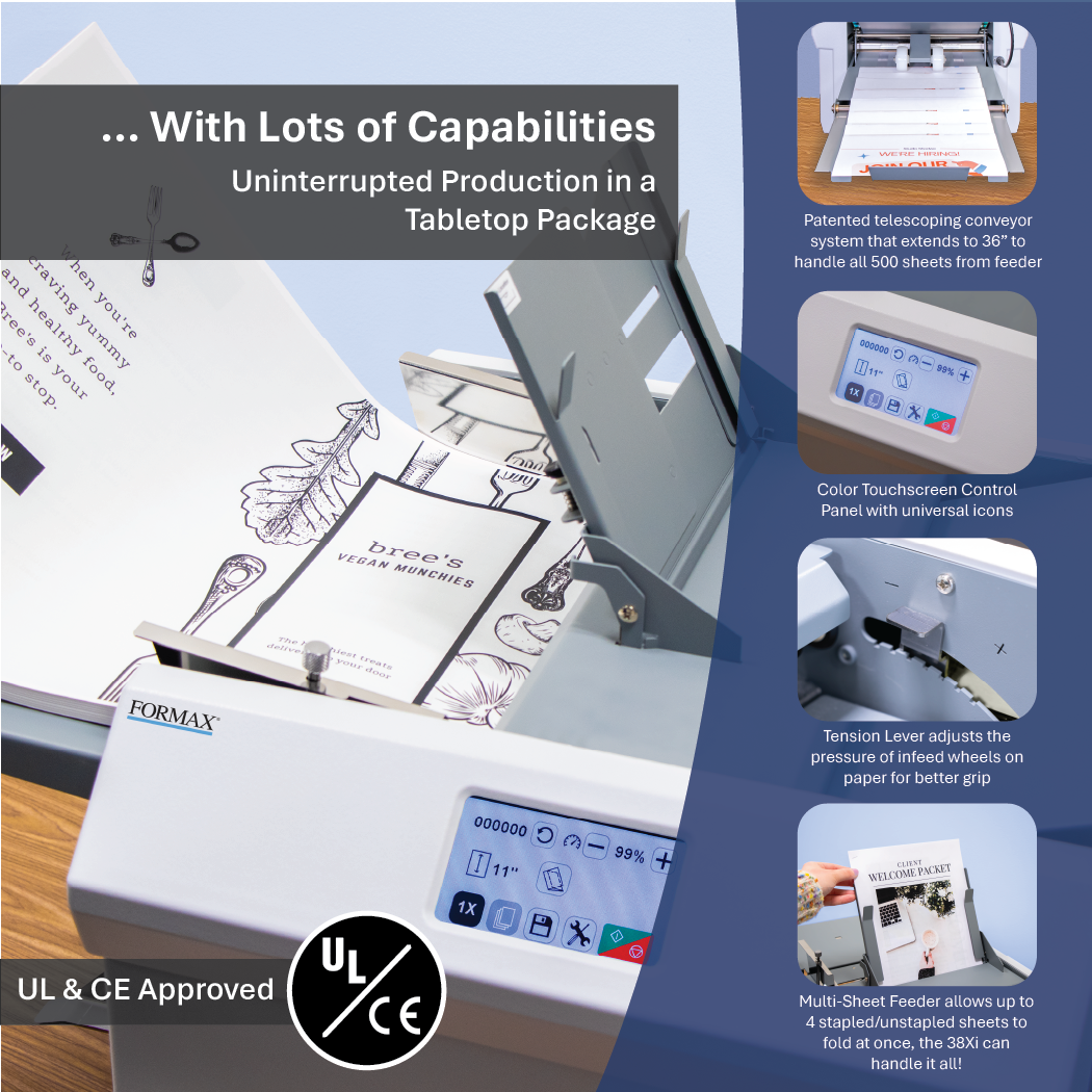 Formax FD 38Xi Fully-Automatic Touchscreen Paper Folder