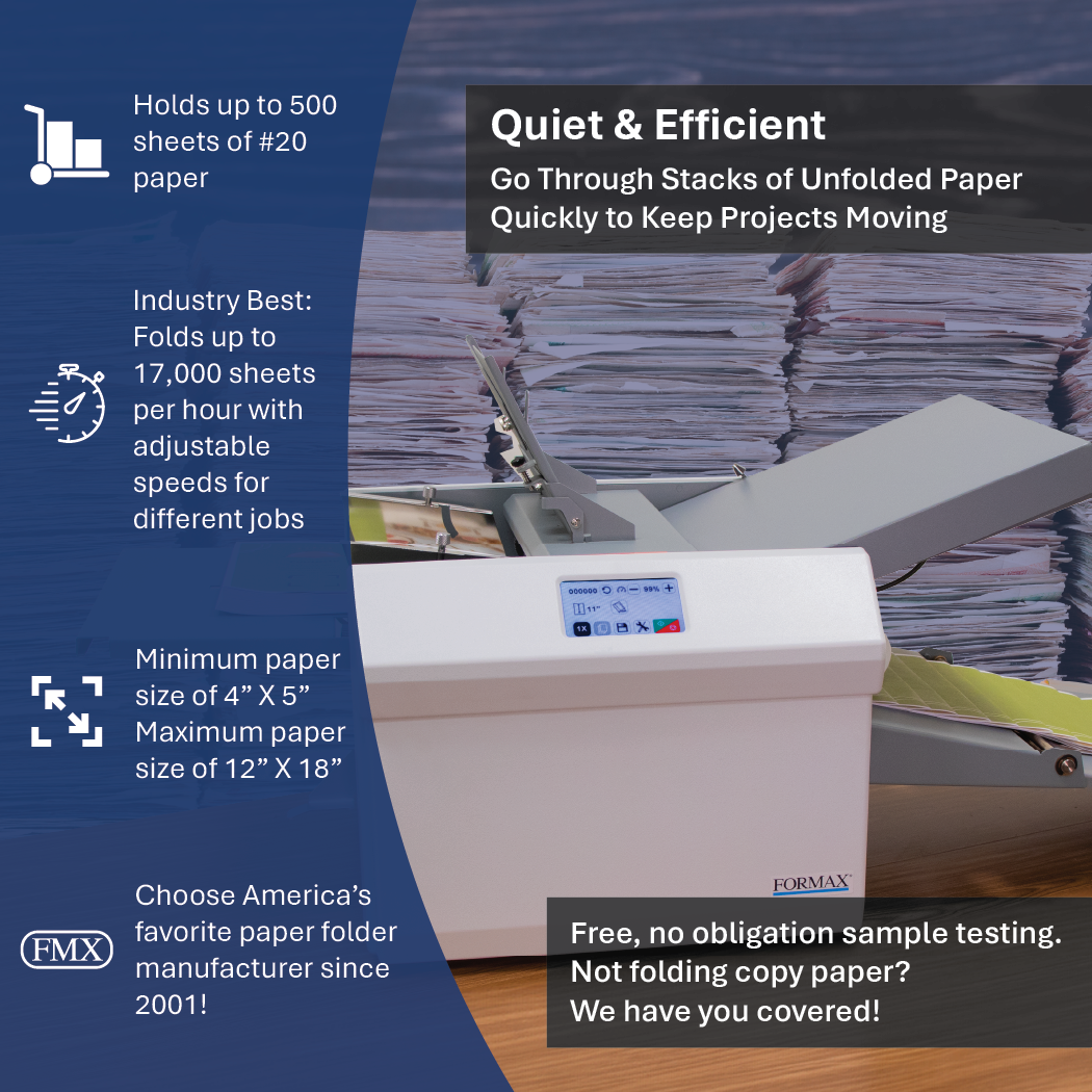 Formax FD 38Xi Fully-Automatic Touchscreen Paper Folder