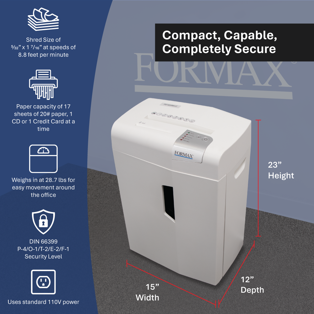 Formax FD 8206CC Cross-Cut Deskside Shredder
