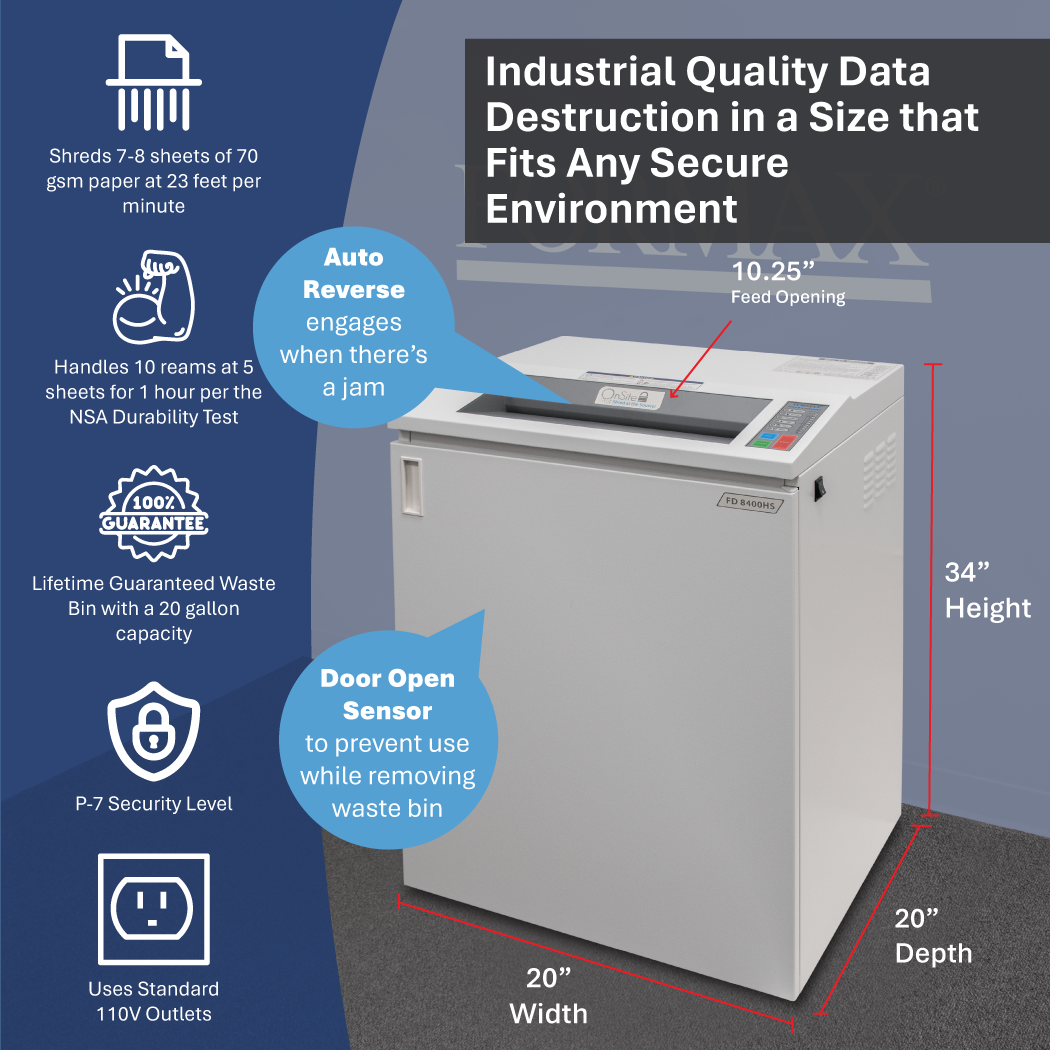 Formax FD 8400HS-1 High Security Office Shredder