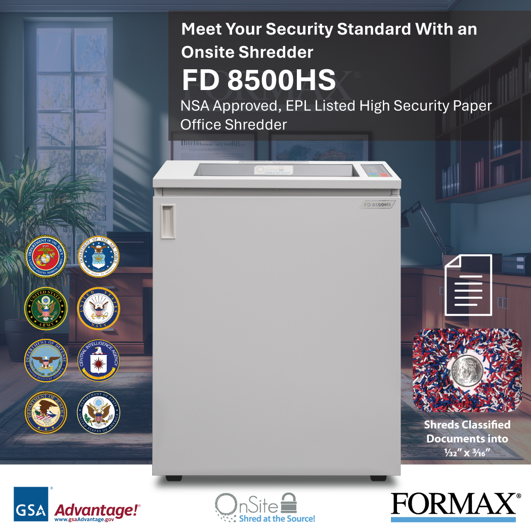 Formax FD 8500HS High Security Office Shredder