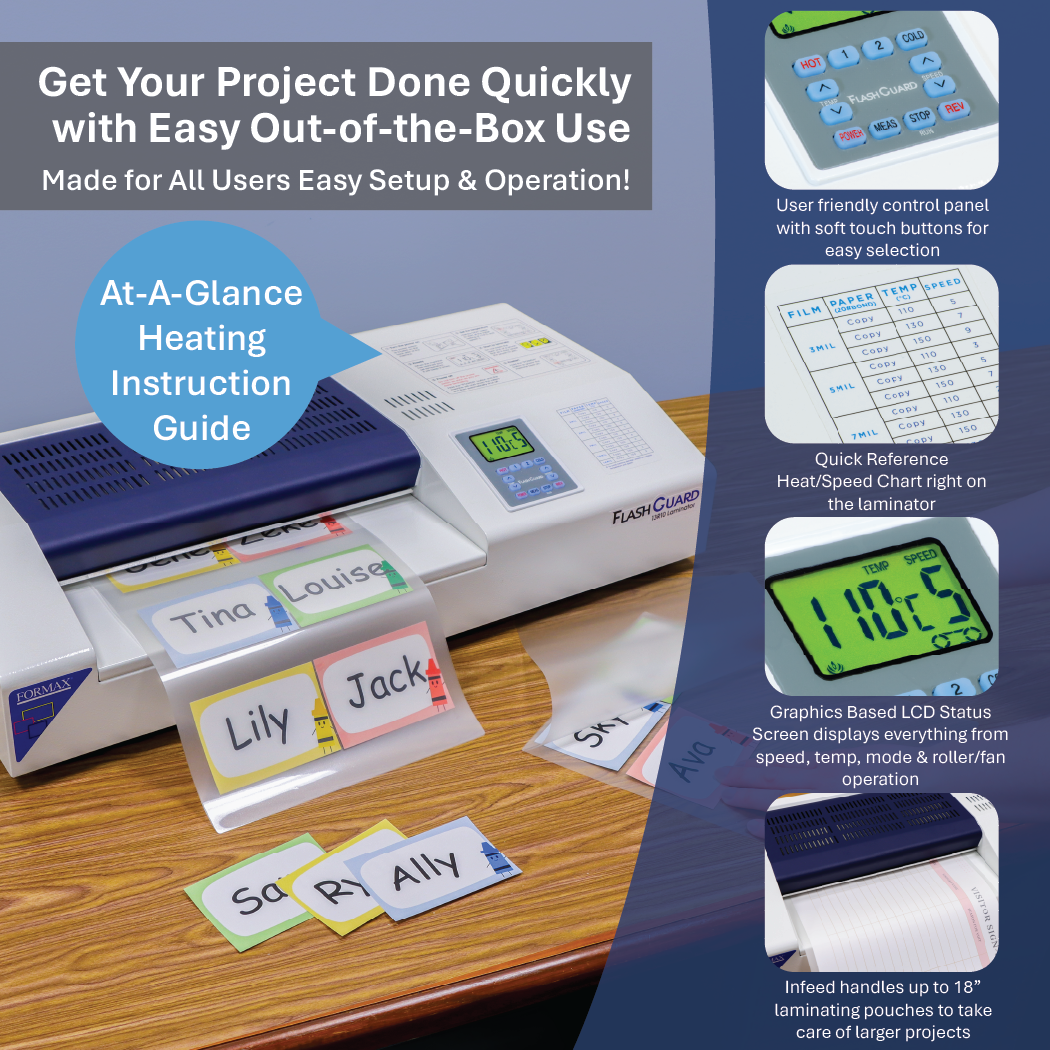 Formax FlashGuard 13R10 13" Professional Pouch Laminator