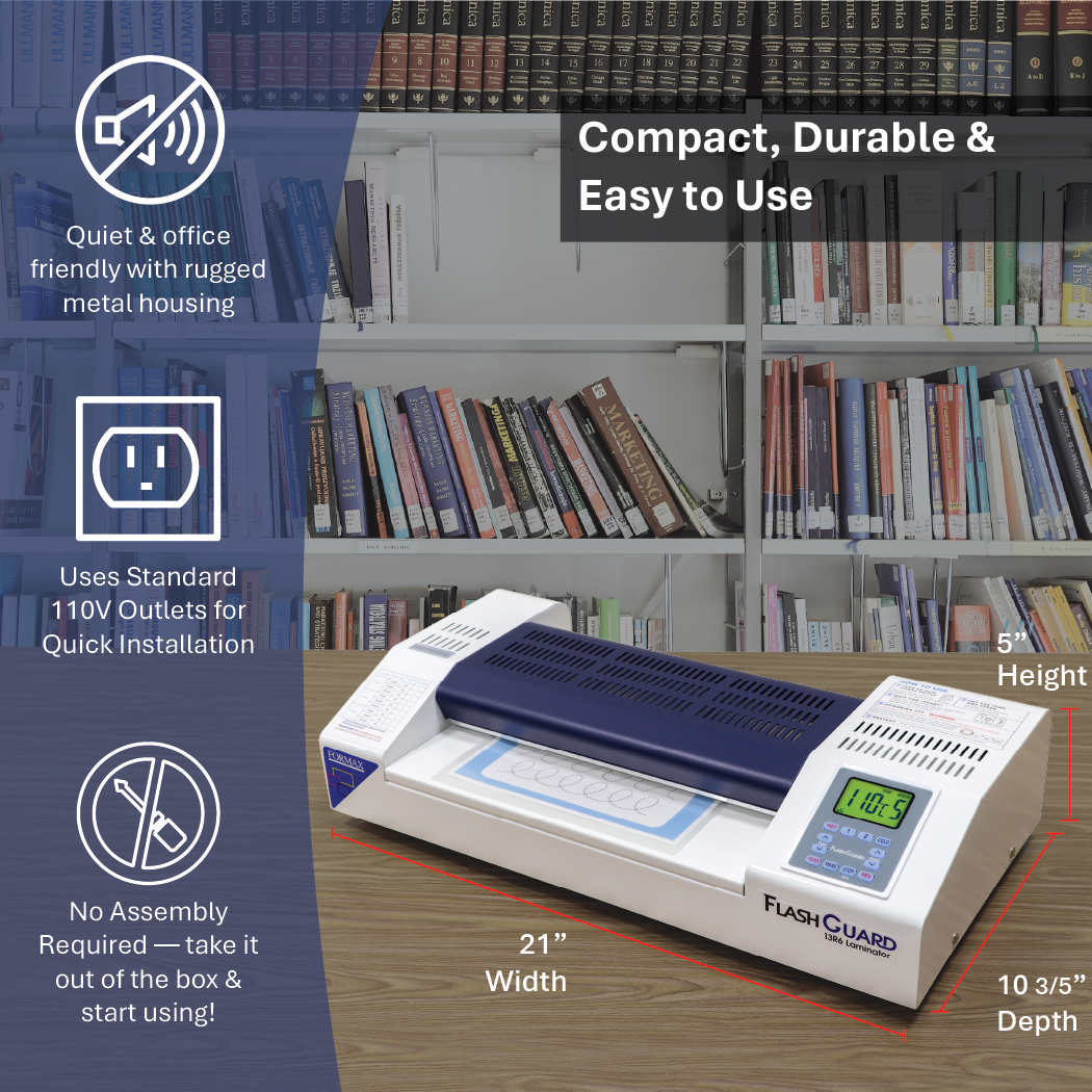 Formax FlashGuard 13R6 13" Pouch Laminator