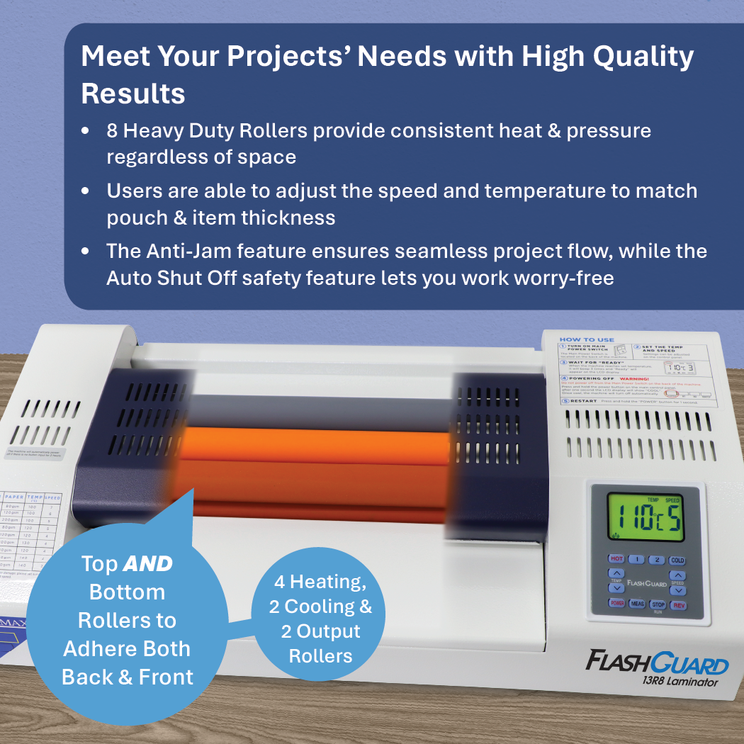 Formax FlashGuard 13R8 13" Pouch Laminator