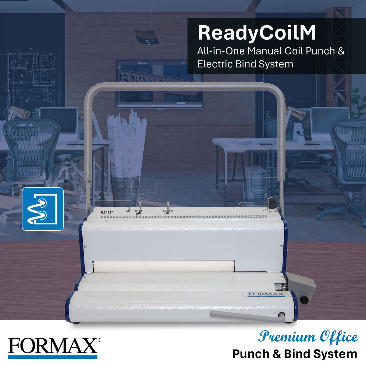 Formax ReadyCoilM Combination Punch & Coil Binding Machine
