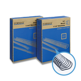 Formax ReadyWire Black Double-Loop, Letter Size, Pitch - 3:1 (1/4″ to 1/2″) & 2:1 (1/4″ to 1-1/4″) Binding Wire