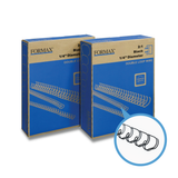 Formax ReadyWire Black Double-Loop, Letter Size, Pitch - 3:1 (1/4″ to 1/2″) & 2:1 (1/4″ to 1-1/4″) Binding Wire
