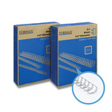 Formax ReadyWire Silver Double-Loop, Letter Size, Pitch - 3:1 (1/4″ to 1/2″) & 2:1 (1/4″ to 1-1/4″) Binding Wire