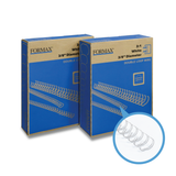 Formax ReadyWire White Double-Loop, Letter Size, Pitch - 3:1 (1/4″ to 1/2″) & 2:1 (1/4″ to 1-1/4″) Binding Wire