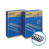Formax ReadyWire Black Double-Loop, Letter Size, Pitch - 3:1 (1/4″ to 1/2″) & 2:1 (1/4″ to 1-1/4″) Binding Wire