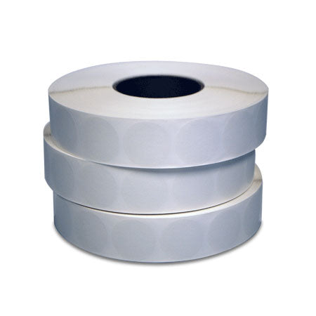 Formax 1" Round Translucent Tabs (9" Roll, 11K per Roll, 12 Rolls per case)