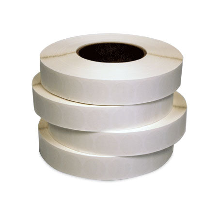 1.5" Tabs White Paper No Perforation (7M per 9" Roll; 8 Rolls per case)