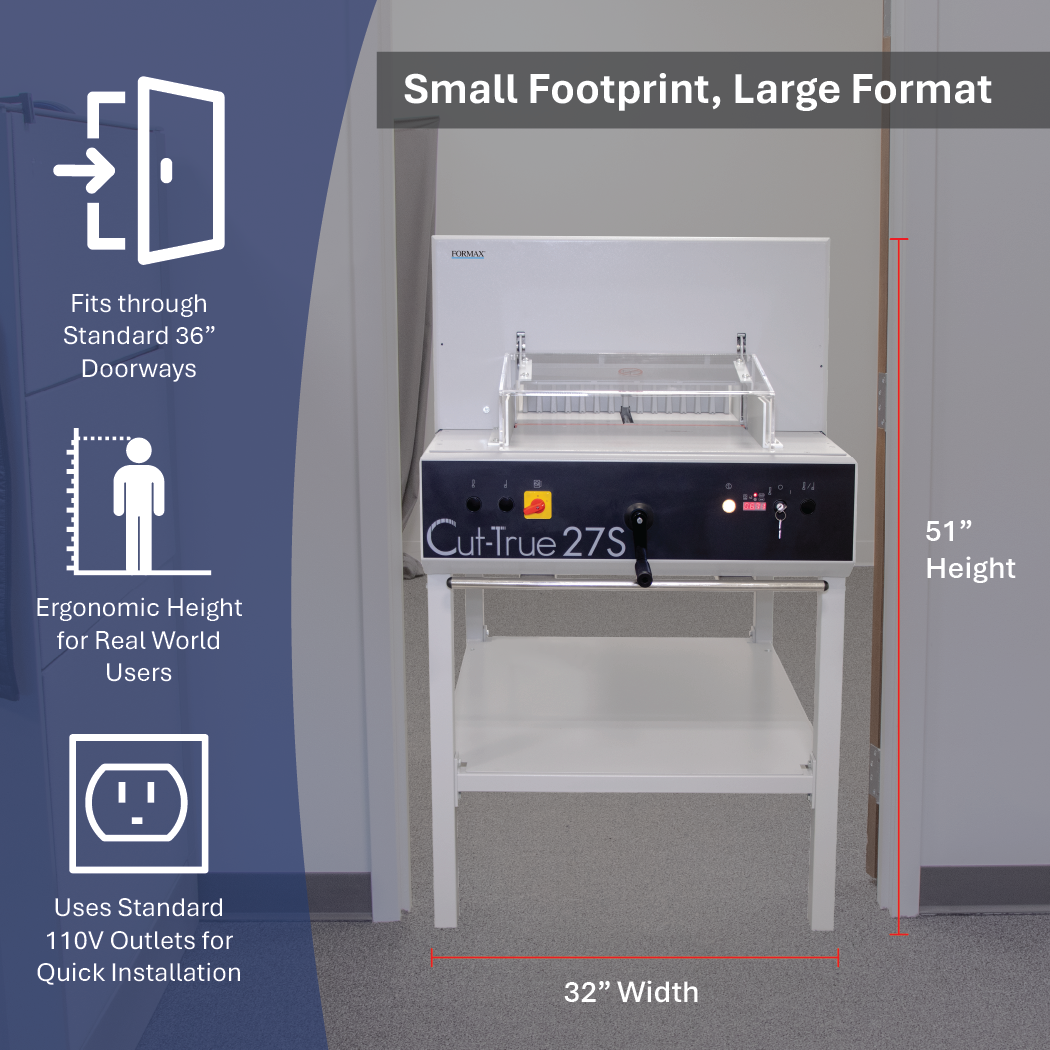 Formax Cut-True 27S 18.9" Semi-Automatic Guillotine Paper Cutter