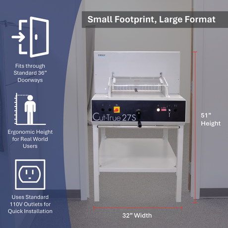 Formax Cut-True 27S 18.9" Semi-Automatic Guillotine Paper Cutter