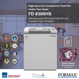 Formax FD 8300HS High Security Deskside Shredder