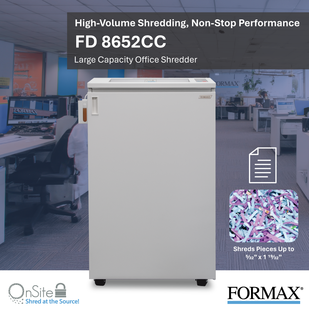 Formax FD 8652CC Cross-Cut AutoOiler Shredder