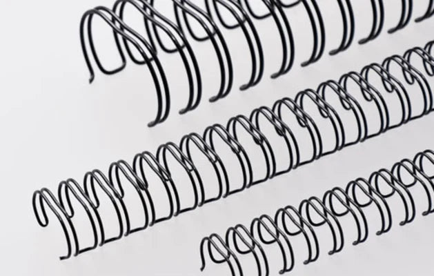 Formax ReadyWire White Double-Loop, Letter Size, Pitch - 3:1 (1/4″ to 1/2″) & 2:1 (1/4″ to 1-1/4″) Binding Wire