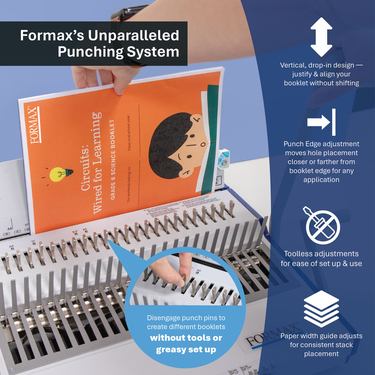Formax ReadyCombM+ Manual Punch & Comb Binding Machine