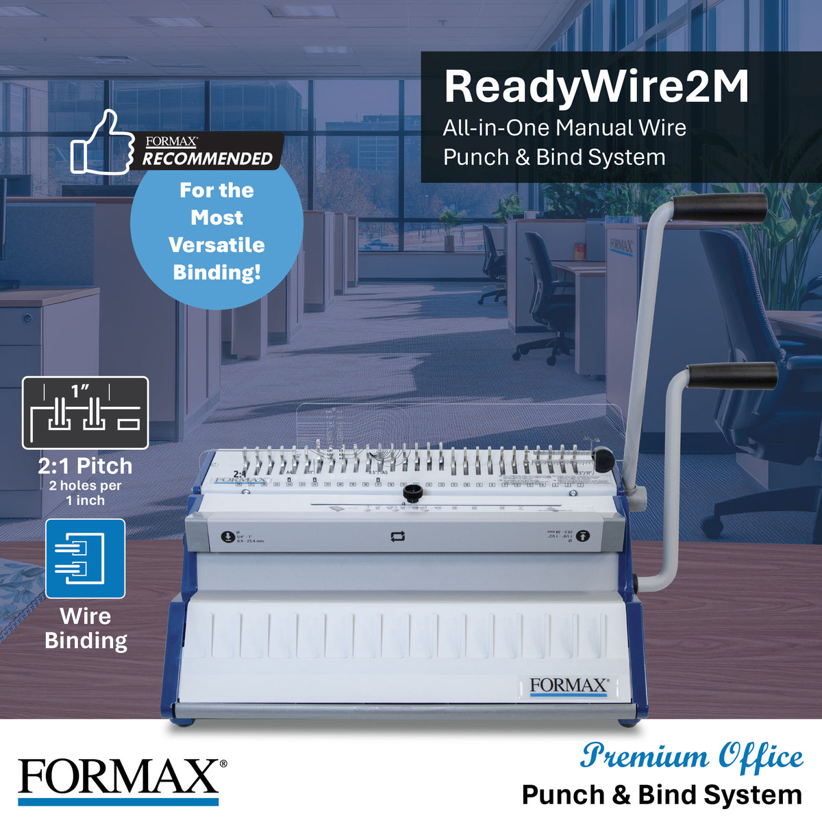 Formax ReadyWireM (2M & 3M) Manual Punching & Binding Machine